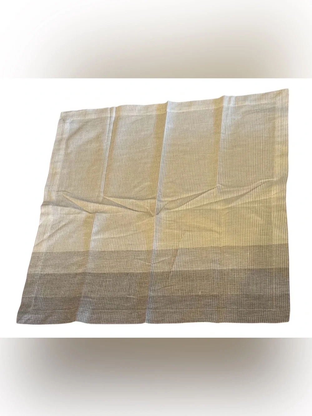 NWOT Williams Sonoma ombré slub stripe napkin set of 4 gray white casual